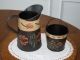 Primitive Folk Art Decor - Assorted Goodies - Tin Pitcher&pail,  Bread Board,  Stitchery Primitives photo 2