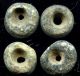 Pre - Columbian 4 Aztec Drilled Serpentine? Beads: Ca:300 Bc - 500 Ad The Americas photo 1
