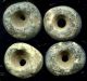 Pre - Columbian 4 Aztec Drilled Serpentine? Beads: Ca:300 Bc - 500 Ad The Americas photo 2