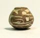 Pre - Columbian Black/brown Crouching Jaguar Bead.  Guaranteed Authentic. The Americas photo 2