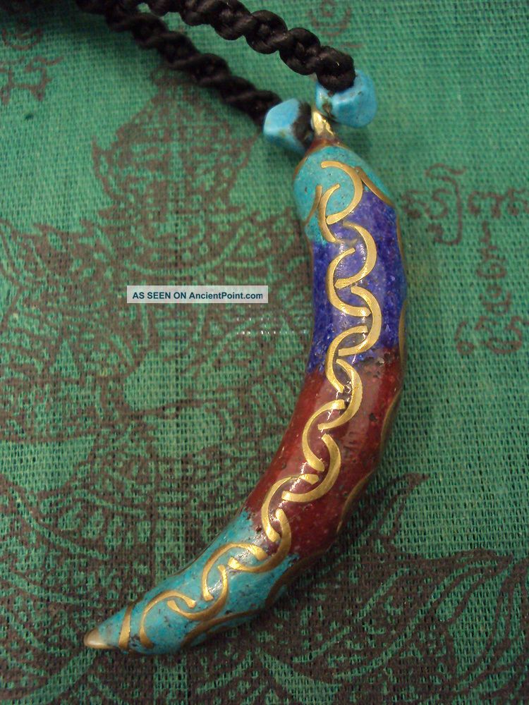 Necklace Fang Tibet Himalaya Powerful Protection Tibetan Buddhist Thai Amulet Amulets photo