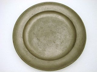 Antique Hallmarked Pewter Scandinavian Dish Serving Plate Dated 1837 photo