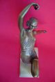 Female Figure Art Deco Antique Bronze Metalware photo 9
