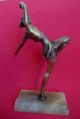 Female Figure Art Deco Antique Bronze Metalware photo 1