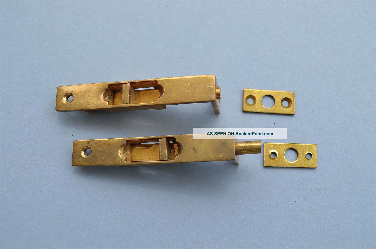 Quality Pair Antique Bookcase Door Sliding Bolt Locks Shootbolt Lock Sb2