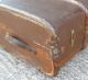 Large Steamer Trunk Suitcase Chest Decorative Vintage Coffee Table Wood Ribbed 1900-1950 photo 7