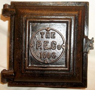 Antique 1906 Peco Philadelphia Electric Co.  Cast Iron Breaker Box photo