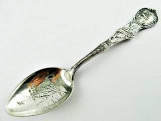 Antique Old Man Of The Mountain,  Hampshire Sterling Silver Souvenir Spoon photo