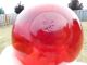 Heavy Bright Red Glass Float Marked Seal Button Ff Fishing Nets & Floats photo 2