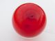 Heavy Bright Red Glass Float Marked Seal Button Ff Fishing Nets & Floats photo 3