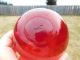 Heavy Bright Red Glass Float Marked Seal Button Ff Fishing Nets & Floats photo 7