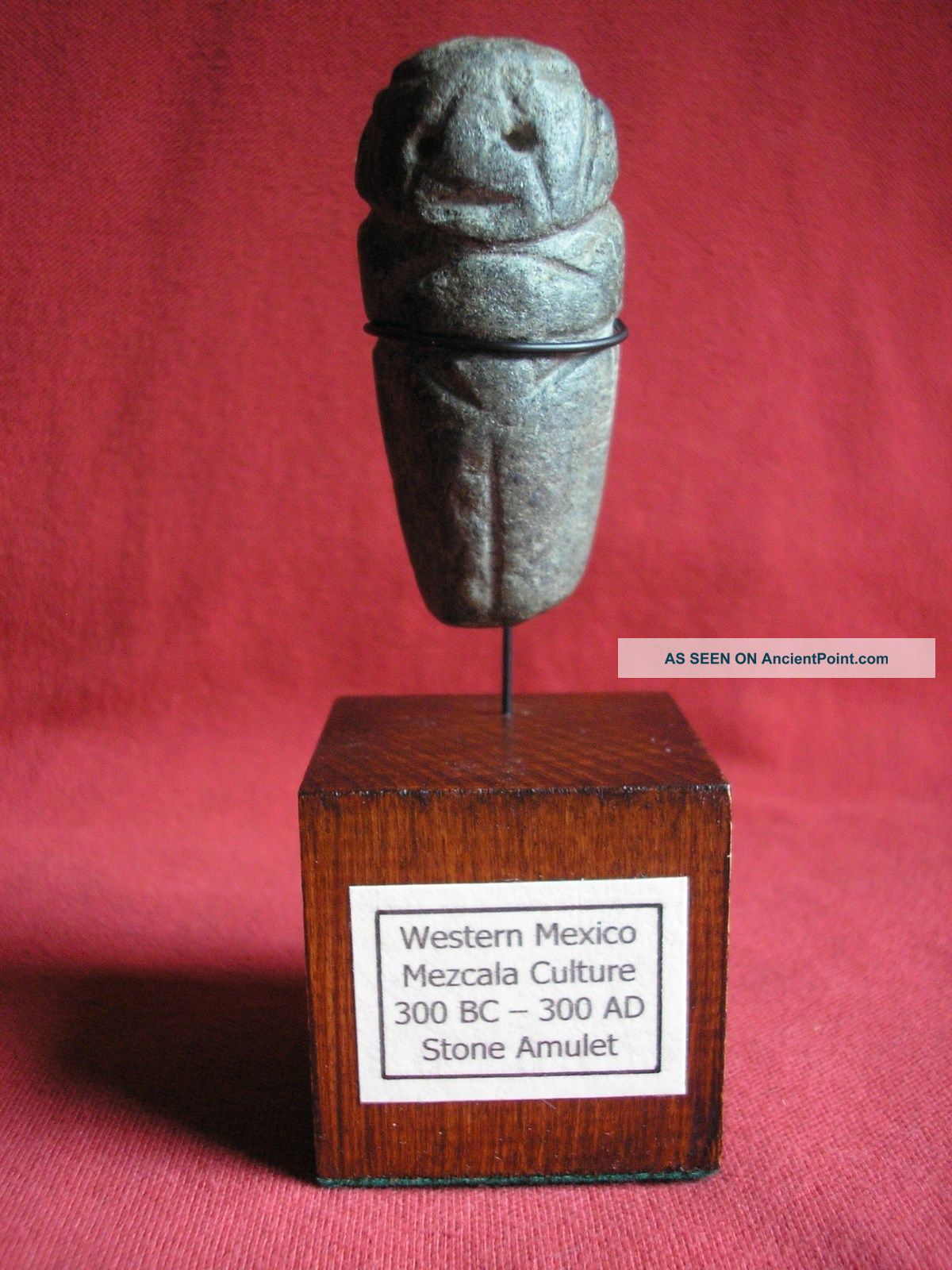 Mezcala Green - Stone Amulet,  Ca.  300 Bc - 300 Ad The Americas photo