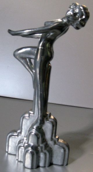 Frankart Style Art Deco Nymph With Her Arms Out Aluminum Metal Casting Made Usa photo