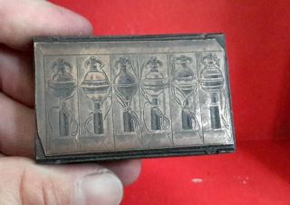 Victorian Printers Block With 6 Fancy Baby Rattles 1880s Circa photo