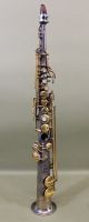 Antique 1921 Conn Silver & Gold Straight Soprano Saxophone & Case,  Nr Wind photo 2