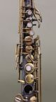 Antique 1921 Conn Silver & Gold Straight Soprano Saxophone & Case,  Nr Wind photo 4