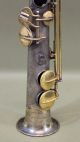 Antique 1921 Conn Silver & Gold Straight Soprano Saxophone & Case,  Nr Wind photo 5