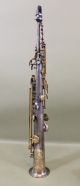 Antique 1921 Conn Silver & Gold Straight Soprano Saxophone & Case,  Nr Wind photo 8