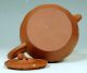 A Perfect Antique Chinese 20th C Redclay Stoneware Yixing Teapot With Carvings Teapots photo 3