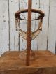 Antique Embossed Cast Iron Stand / Base Vintage Industrial / Repurposing Table Primitives photo 2
