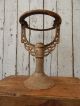 Antique Embossed Cast Iron Stand / Base Vintage Industrial / Repurposing Table Primitives photo 5