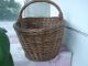 Antique Vintage Old Country Farm Gathering Basket Oval Hand Woven Primitives photo 4