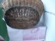 Antique Vintage Old Country Farm Gathering Basket Oval Hand Woven Primitives photo 6