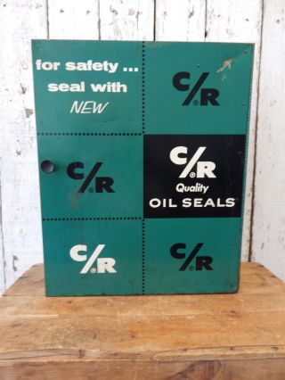 Vintage Metal Cr Oil Seals Advertising Parts Cabinet Gas & Oil / Industrial photo