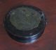 Antique Wine Bottle Coaster Curved Papier - Mâché Sides Silver Rim Early 19th C. Other Antique Home & Hearth photo 5