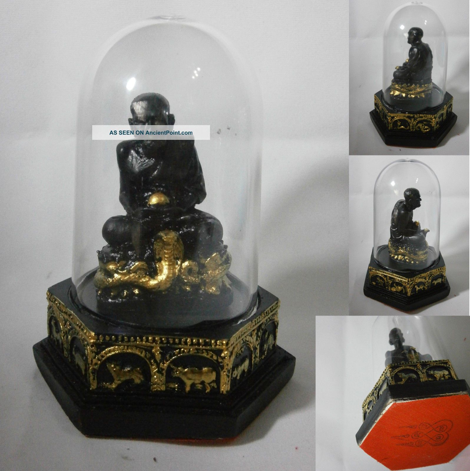 The Buddha Amulet Lp Thuad Black Rasin Handmade Decorations Amulets photo