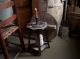 Primitive Old Wood Candle Riser Stand Table W/early Tin Candle Holder Primitives photo 10