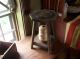 Primitive Old Wood Candle Riser Stand Table W/early Tin Candle Holder Primitives photo 2