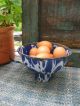 Early Antique Pantry Box W Fingerlap Joints Blue Milk Paint Primitives photo 9