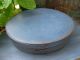 Early Antique Pantry Box W Fingerlap Joints Blue Milk Paint Primitives photo 1