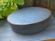 Early Antique Pantry Box W Fingerlap Joints Blue Milk Paint Primitives photo 2