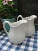 Early Antique Pantry Box W Fingerlap Joints Blue Milk Paint Primitives photo 7