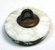 Antique Milk Glass Button Fancy Floral Design W/ Paint Accents Buttons photo 1