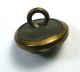 Antique Glass In Metal Button Green Bullseye In Brass Border Buttons photo 2