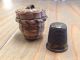Antique Small Northeast Indian Old Ash & Sweetgrass Aafa Maine Thimble Basket Baskets & Boxes photo 6