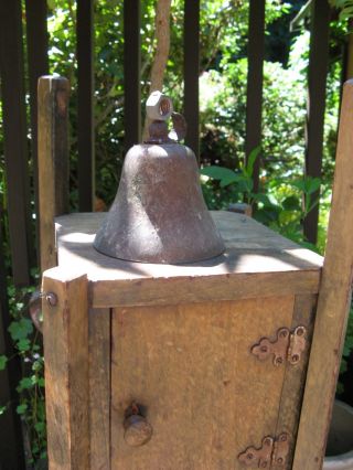 Just Plain Primitive Antique Livestock Bell W/rust Collectors Shabby Decor photo