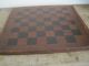 19th Century Primitive American Paint Heavy Wood Game Board Checkers Primitives photo 10