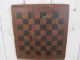 19th Century Primitive American Paint Heavy Wood Game Board Checkers Primitives photo 4