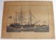 Antique 19thc N.  Currier,  American Whaler,  Whaling Harpoon,  Lithograph Print Folk Art photo 2