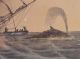 Antique 19thc N.  Currier,  American Whaler,  Whaling Harpoon,  Lithograph Print Folk Art photo 7