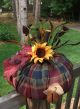Folk Art Primitive Fall Halloween Sunflower Country Pumpkin Patch Decoration Primitives photo 1