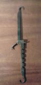 Antique Primitive 19th C.  Wrought Iron Fireplace Trammel Sawtooth Blacksmith Vtg Primitives photo 8