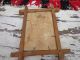Old Primitive Wooden Hand Carved Frame W/ Picture 1800s Primitives photo 3