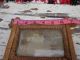 Old Primitive Wooden Hand Carved Frame W/ Picture 1800s Primitives photo 4