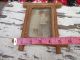 Old Primitive Wooden Hand Carved Frame W/ Picture 1800s Primitives photo 5