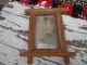 Old Primitive Wooden Hand Carved Frame W/ Picture 1800s Primitives photo 7
